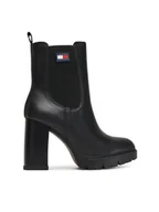 Botki damskie - Tommy Jeans Botki Tjw EN0EN02831 Czarny - miniaturka - grafika 1
