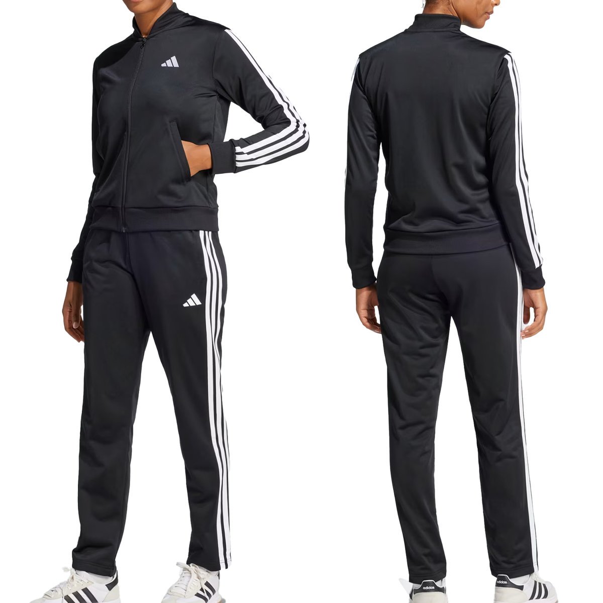 Adidas dres sportowy czarny komplet damski JD5434 XL