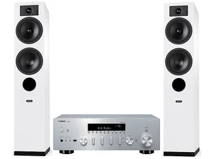 Kino domowe Zestaw stereo YAMAHA MusicCast R-N600A Srebrny + Indiana Lane Tesi 5 Biały - Kino domowe - miniaturka - grafika 1