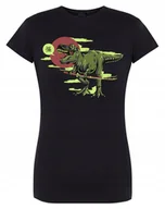 Koszulki i topy damskie - T-Shirt kolorowy nadruk DINOZAUR Rozm.S - miniaturka - grafika 1