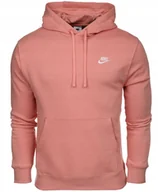 Bluzy męskie - Bluza Męska Różowa z kapturem Nike Club Fleece BV2654-824 r. M - miniaturka - grafika 1