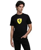 Koszulki męskie - Ferrari Odzież Sportowa Kolorowa Tarcza Koszulka PUMA Czarna - miniaturka - grafika 1