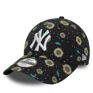 Czapki dla dzieci - Czapka z daszkiem New Era Kids Floral Aop 940 Ne 60503478 M Czarny - miniaturka - grafika 1