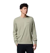 Koszulki męskie - Columbia Męska koszulka z długim rękawem z logo CSC, koszulka z długim rękawem, Safari, Meadowland, XL - miniaturka - grafika 1