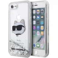 Etui i futerały do telefonów - Karl Lagerfeld KLHCI8LNCHCS iPhone 7/8/ SE 2020/2022 srebrny/silver hardcase Glitter Choupette Head - miniaturka - grafika 1