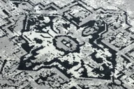 Dywany - Dywan Vintage Ramka rozeta przecierany 22235556 / czarny szary 120x170 cm - miniaturka - grafika 1