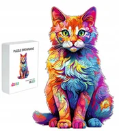 Puzzle - PUZZLE DREWNIANE DLA DZIECI DOROSŁYCH 120 ELEMENTÓW KOT PREZENT DLA DZIECKA - miniaturka - grafika 1