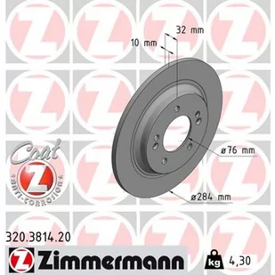 Tarcza hamulcowa ZIMMERMANN 320.3814.20 - Tarcze hamulcowe - miniaturka - grafika 1