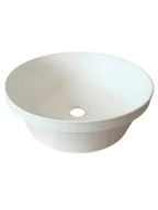 Umywalki - Umywalka nablatowa ceramiczna MADA-MW Biały Mat 40 cm - miniaturka - grafika 1