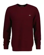 Swetry męskie - GANT sweter męski, Czerwony cień, M - miniaturka - grafika 1