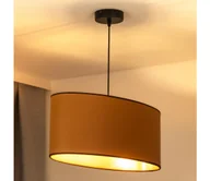 Lampy sufitowe - Duolla - Żyrandol na lince OVAL VEGAN 1xE27/15W/230V brązowy - miniaturka - grafika 1