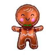 Balony i akcesoria - BALON FOLIOWY PIERNIKOWY LUDZIK 50X71CM - miniaturka - grafika 1