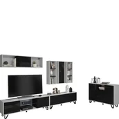 Inne meble do salonu - Zestaw Mebli do Salonu 3 Boss MebloCross Craft Biały / Grafit Mat - miniaturka - grafika 1