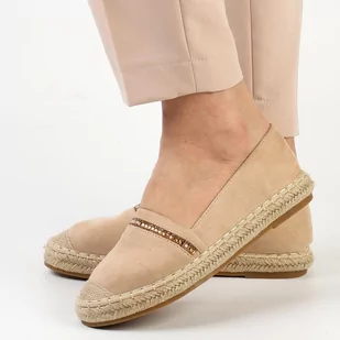 Beżowe espadyle damskie S.BARSKI 33127 - Espadryle damskie - miniaturka - grafika 1