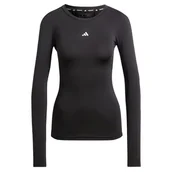 Koszulki i topy damskie - adidas Damski top treningowy Techfit z długim rękawem, XL, czarny - miniaturka - grafika 1