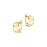 Biżuteria dla dzieci - Srebrne Pozłacane kolczyki 925 Zaokrąglona Tafla PREZENT - miniaturka - grafika 1