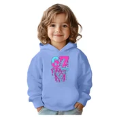 Bluzy dla dziewczynek - BLUZA DZIECIĘCA Z KAPTUREM 67 SIX SEVEN KOSZYKÓWKA 110-116 PREZENT - miniaturka - grafika 1