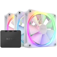 Wentylatory komputerowe - NZXT F120 RGB 3-pack & RGB Controller - White - Chłodzenie do obudowy - 120 mm - 28 dBA - miniaturka - grafika 1