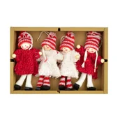 Ozdoby bożonarodzeniowe - Zestaw ozdób bożonarodzeniowych Lalki miks, 4 szt. - miniaturka - grafika 1