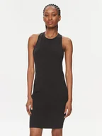 Sukienki - Calvin Klein Swimwear Sukienka plażowa KW0KW02480 Czarny Regular Fit - miniaturka - grafika 1