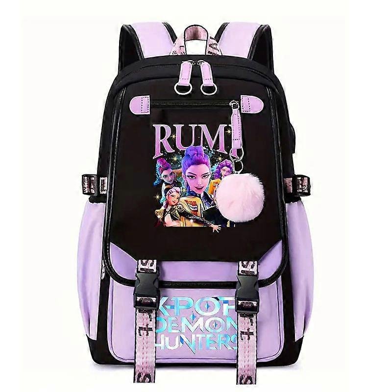 K-Pop Demon Hunters Plecak szkolny anime Śliczna torba z nadrukiem kreskówek dla studentów B