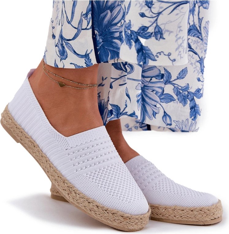 Damskie Espadryle Z Plecionką Vinceza 13624 Białe 40