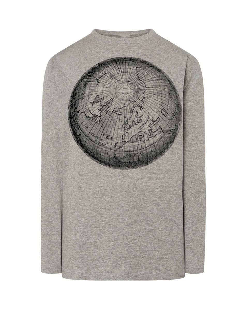 Longsleeve męski nadruk kula Ziemia r.5XL