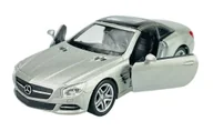Samochody i pojazdy dla dzieci - WELLY 2012 MERCEDES-BENZ SL 500 Z DACHEM SREBRNY 1:34 - miniaturka - grafika 1