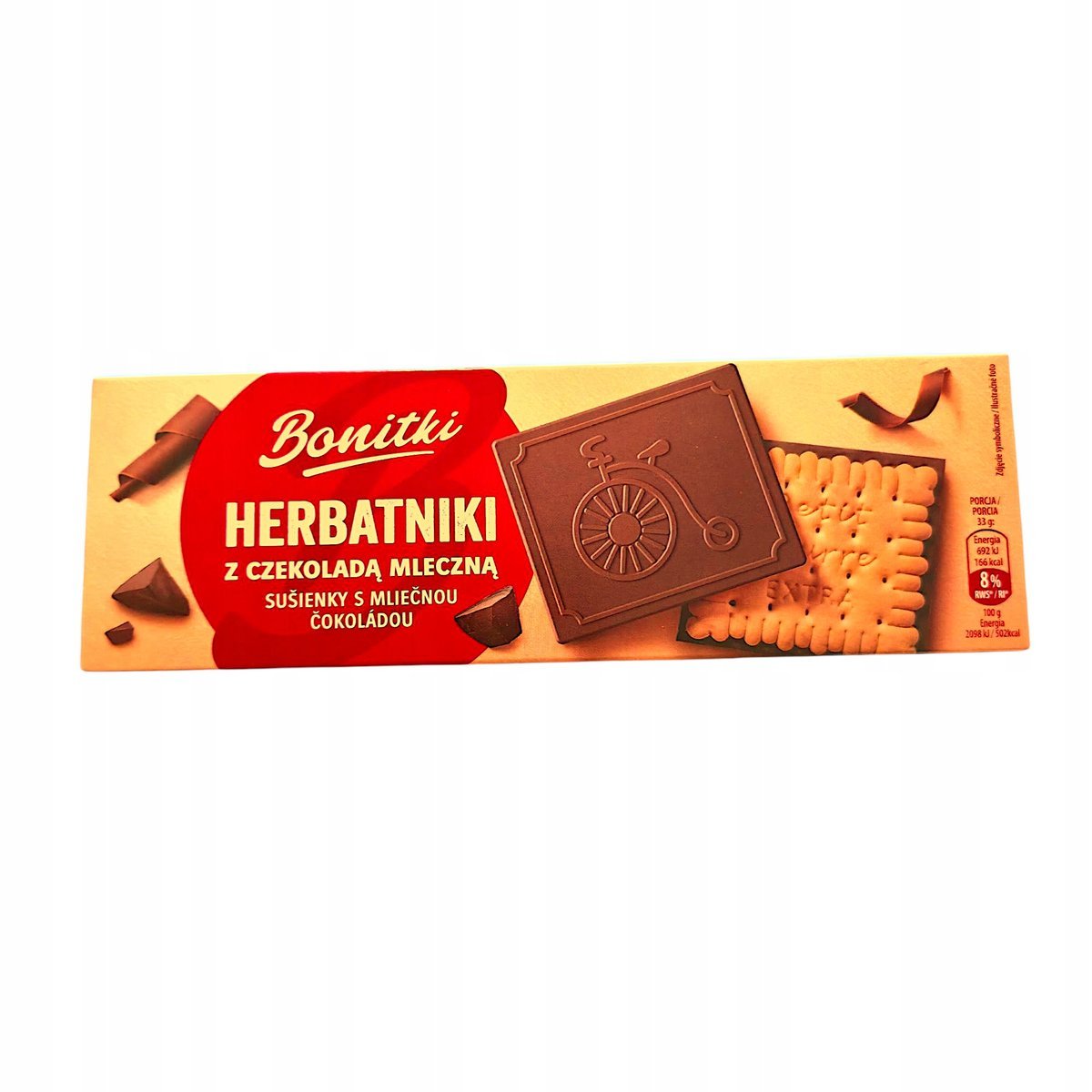 Herbatniki Bonitki 102g z czekoladą mleczną