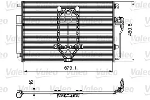Chłodnica klimatyzacji VALEO 812502 9065000554 MERCEDES-BENZ - Chłodnice - miniaturka - grafika 1