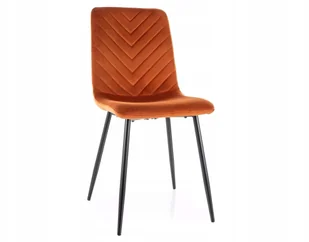 KRZESŁO DAREN VELVET CZARNY STELAŻ/ CYNAMON BLUVEL 4215 - Krzesła - miniaturka - grafika 1