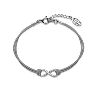 Bransoletki - Bransoletka nieskończoność rodowana - miniaturka - grafika 1