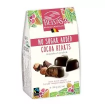 BELVAS Bejgijskie Czekoladki Serca Bez Dodatku Cukrów Bezglutenowe BIO 100g - Belvas - Czekolada - miniaturka - grafika 1