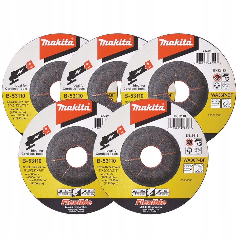 Makita ŚCIERNICA LISTKOWA SI CARBID 125x22,23mm P 60 KAMIEŃ, CERAMIKA, TW. SZTUCZNE
