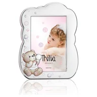 Ramki na zdjęcia - Ramka na zdjęcie z misiem Rozmiar: 10x15 cm Kolor: Różowy SKU: CM453448 - miniaturka - grafika 1