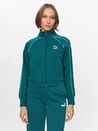 Bluzy damskie - Puma Bluza T7 621464 Zielony Regular Fit - miniaturka - grafika 1