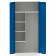 Szafki BHP - Uniwersalna szafka metalowa, 1950 x 1200 x 500 mm, niebieskie drzwi - miniaturka - grafika 1
