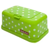 Chusteczki nawilżane - Funkybox Duże Pudełko Na Chusteczki Zielone W Kropki - miniaturka - grafika 1