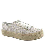 Trampki damskie - Lee Cooper LCW-25-08-3648L damskie trampki espadryle białe - miniaturka - grafika 1