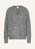 Swetry damskie - Ichi Sweter Ihbelablue grau - ICHI - miniaturka - grafika 1