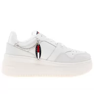 Trampki damskie - Buty Tommy Hilfiger TJW Retro Flatform Charm EN0EN02421-YBL - białe - miniaturka - grafika 1