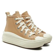 Buty dla dziewczynek - Trampki Converse Chuck Taylor All Star Move A09262C Beżowy - miniaturka - grafika 1