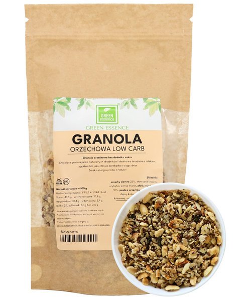 Granola LOW CARB z orzechami 250 g - Green Essence