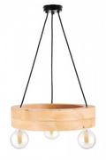 Lampy sufitowe - MAROO Okrągła LAMPA wisząca drewniana OPRAWA ekologiczny zwis drewno MAROO042107S - miniaturka - grafika 1