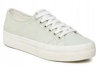 Trampki damskie - Tamaris Damskie Trampki Zielone Wiązane 41 1Żfj - miniaturka - grafika 1