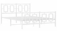 Łóżka - Białe metalowe łóżko industrialne 140x200 cm - Esenti - miniaturka - grafika 1