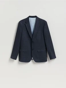 Reserved - Marynarka slim fit z domieszką wiskozy - granatowy - Kurtki męskie - miniaturka - grafika 1