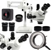 Mikroskopy i lupy - Mikroskop dla Elektronika Stereoskopowy Optyczny Kamera 48MP Obiektyw 0,5X - miniaturka - grafika 1