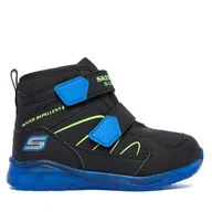 Buty dla chłopców - Trzewiki Skechers Illumi-Brights 407613N BBLM Czarny - miniaturka - grafika 1