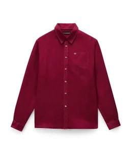 camicie uomo napapijri g-linen ls np0a4hq2 r1e1 tibetan red - Koszule męskie - miniaturka - grafika 1